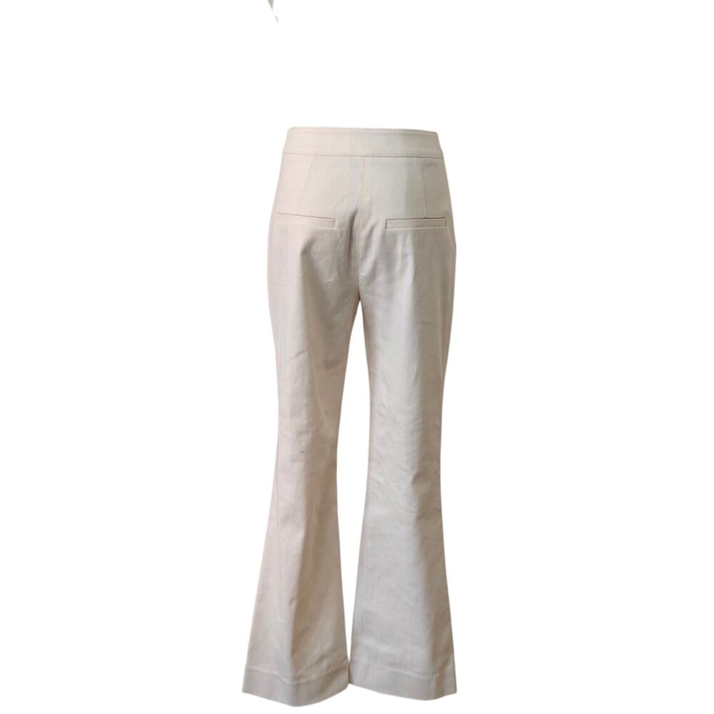 Veronica Beard Kimra Straight-Leg Pant Ecru US 4 - Picture 8 of 12